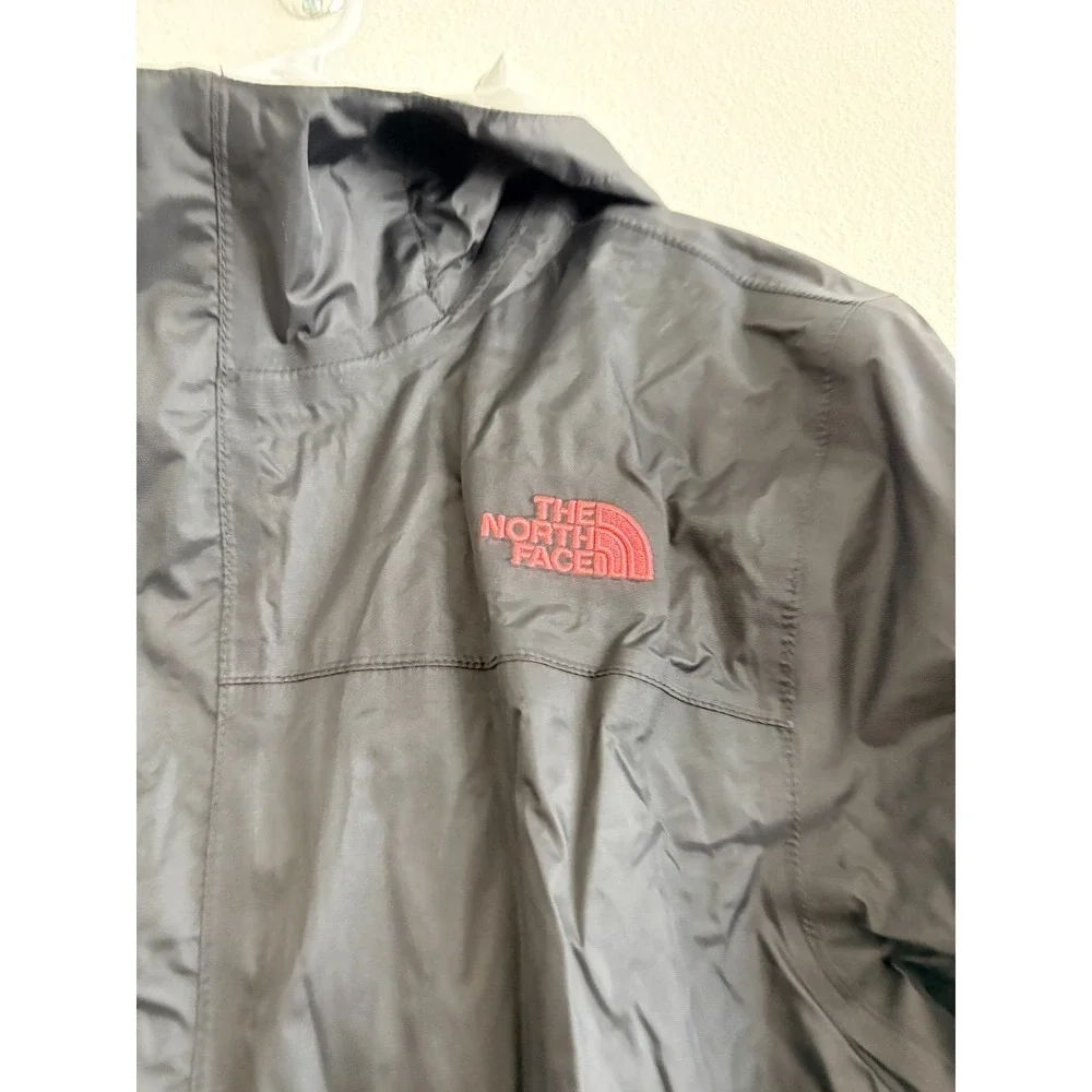 The North Face Softshell Rain Jacket Girls/Teen 18 Black Hot‎ Pink Windbreaker